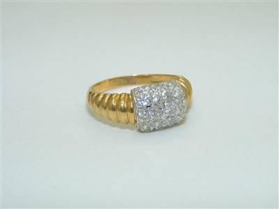 18k Yellow & White Gold Cubic Zirconia