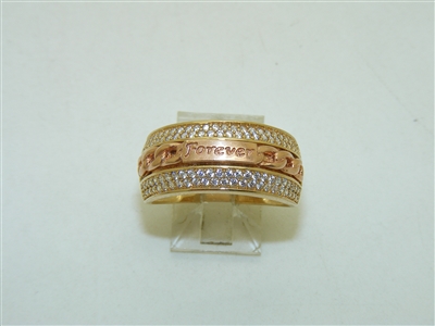 14k Yellow And Rose Gold Forever Ring