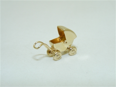 14k Yellow Gold Baby Carriage