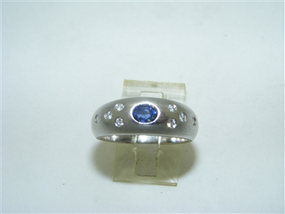 Blue Sapphire Diamond ring