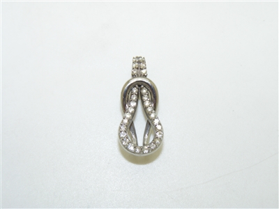 14k White Gold Slide Pendant