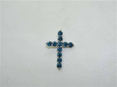 14k White Gold Cross Pendant