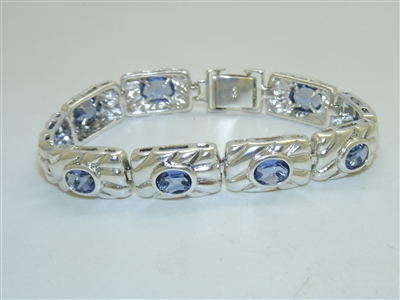 Sterling Silver Tanzanite Stone Bracelete