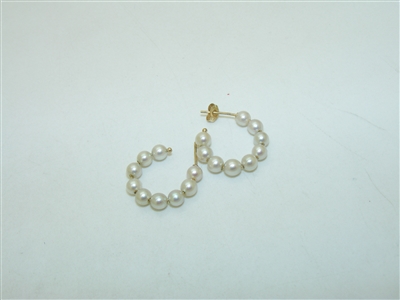 Pearl Hoop Earrings