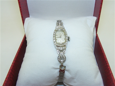 14k White Gold Hamilton Diamond Watch