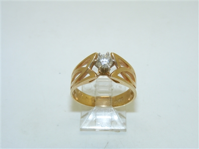 14k yellow Gold Unique Diamond Ring