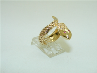 Yellow Gold Snake Ring