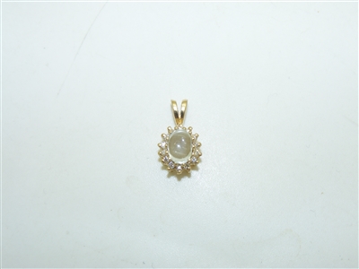 Beautiful Diamond Moon Stone Pendant