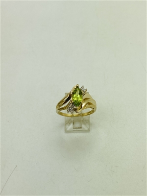 14k yellow gold Peridot Ring