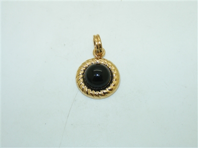 14k Yellow Gold Onyx Pendant