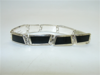 Sterling Silver Onyx Bracelet