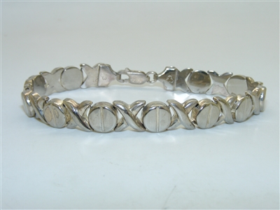 Sterling Silver X and O's Hugs and Kisses Bracelet