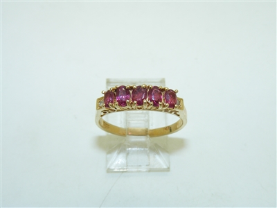 Natural Ruby 14k Yellow Gold Ring