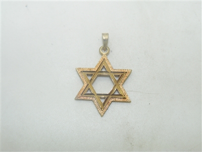 Yellow Gold Star Of David Pendant