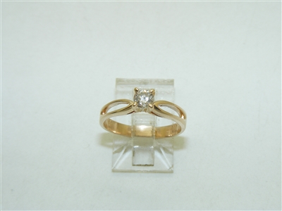 14k Yellow gold Diamond Engagement Ring